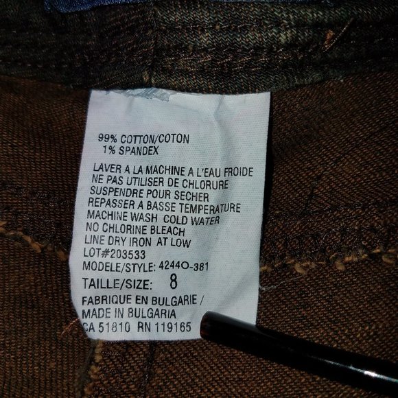 $5 SALE * size 8 TRIBAL Stretch Extensible "Java" wash Embroidered jeans - Picture 9 of 16